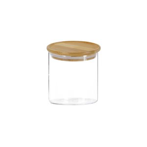 Storage jar, glass, 500ml, with bamboo lid - Kesper