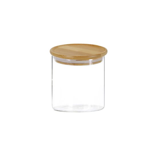 Tarro de almacenamiento, vidrio, 500ml, con tapa de bambú - Kesper