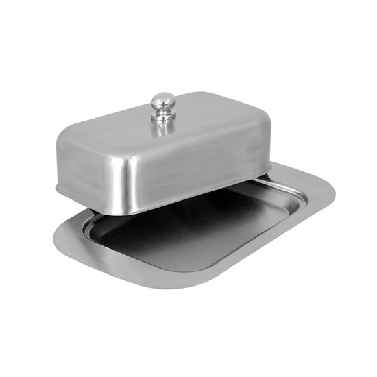 Butter dish, stainless steel, 18.5 x 12.3 cm - Zokura