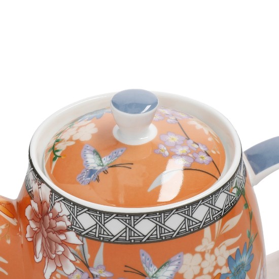 Théière avec infuseur, porcelaine, 1L, Corail - London Pottery