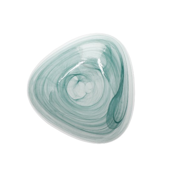 Tálalótál, 18 cm, üvegből, "Artesa", Green Swirl - Kitchen Craft