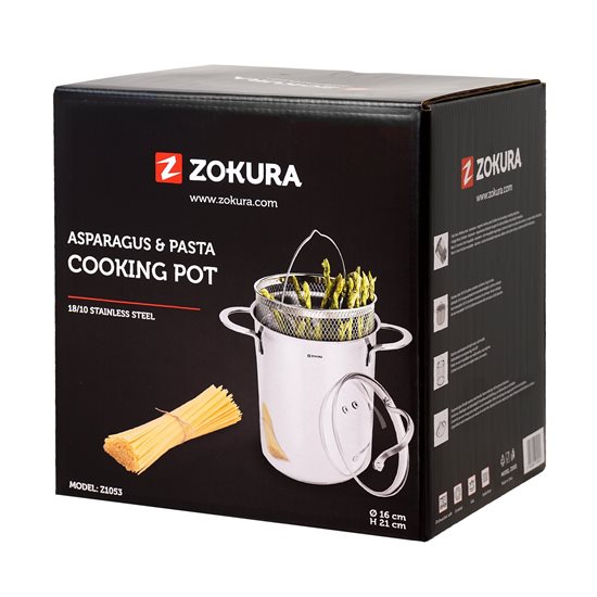 Asparagus cooking pot, stainless steel, 16cm/4.2 L - Zokura