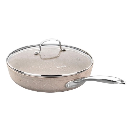 Aluminum frying pan, with lid, 26cm, "Granita Alu" - Korkmaz