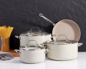 Padella in alluminio, con coperchio, 26cm, "Granita Alu" - Korkmaz