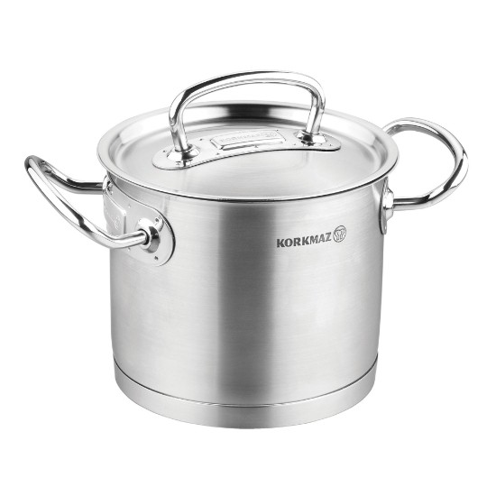 Stainless steel cooking pot, with lid, 20cm/9L, "Proline" - Korkmaz