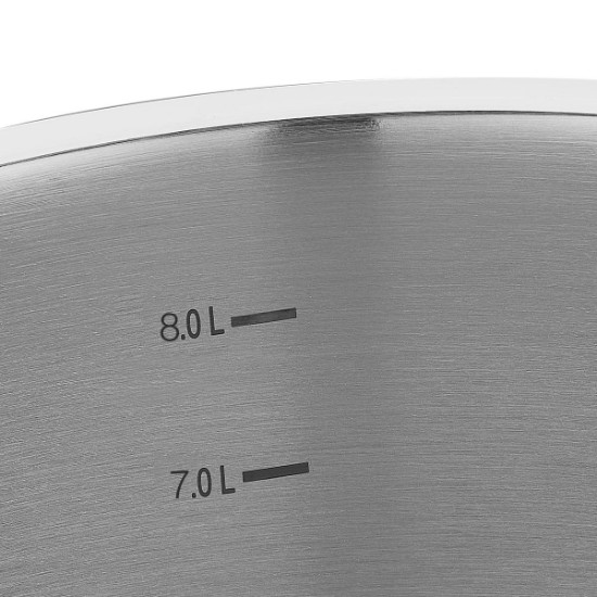 Stainless steel cooking pot, with lid, 24cm/9L, "Proline" - Korkmaz