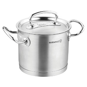 Stainless steel cooking pot, with lid, 24cm/14.5L, "Proline" - Korkmaz