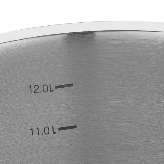 Stainless steel cooking pot, with lid, 24cm/14.5L, "Proline" - Korkmaz
