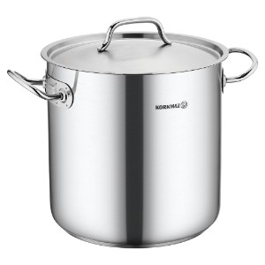 Stainless steel cooking pot, with lid, 24cm/10.5L, "Proline Gastro" - Korkmaz