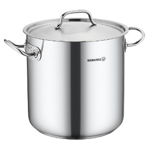 Rostfri gryta med lock, 34 cm/42,5 l, "Proline Gastro" - Korkmaz