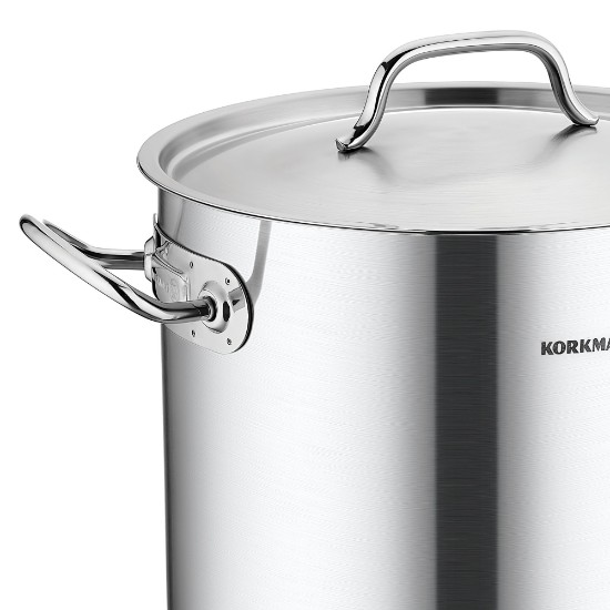 Stainless steel stockpot, with lid, 34cm/42.5L, "Proline Gastro" - Korkmaz