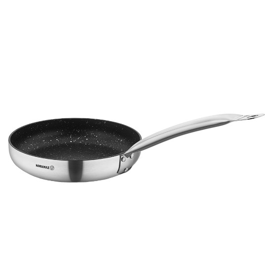 Non-stick frying pan, stainless steel, 36cm/6L, "Proline Gastro" - Korkmaz