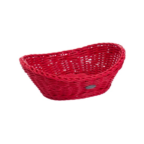Oval basket, polypropylene, 23 x 18 cm, Red - Saleen