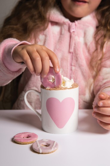 Mug, poirceallán, 250 ml, 'Big pink heart' - Kitchen Craft