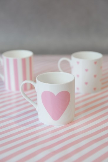 Mug, porcelain, 250 ml, 'Big pink heart' - Kitchen Craft