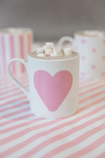 Mug, porcelain, 250 ml, 'Big pink heart' - Kitchen Craft