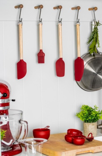 Spatule pour racler la pâte, silicone, 'Empire Red' - KitchenAid