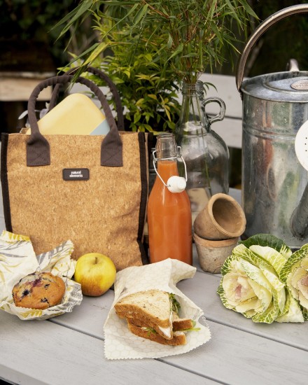 Set mit 2 Lebensmittelbeuteln, für Sandwiches, Bienenwachs, Natural Elements-Reihe – Kitchen Craft