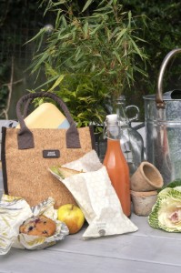 Set of 2 food bags, for sandwiches, beeswax - Natural Elements