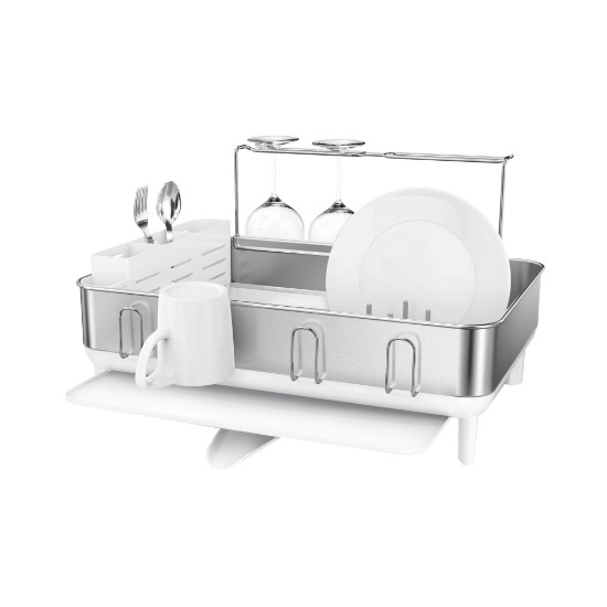 Dish drying rack, stainless steel, 56.6x51.4x29.2 cm - simplehuman