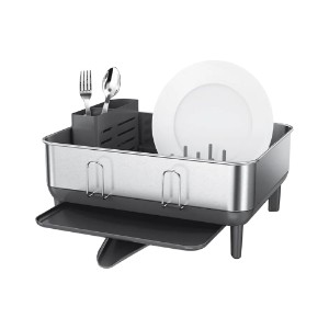 Dish drying rack, stainless steel, 39.4x38x19 cm - simplehuman