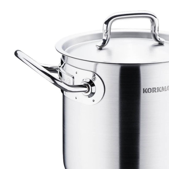 Borma tat-tisjir tal-istainless steel, bl-għatu, 14cm/2L, "Proline Gastro" - Korkmaz