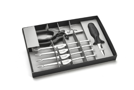 6-piece seafood serving set - "de Buyer" brand