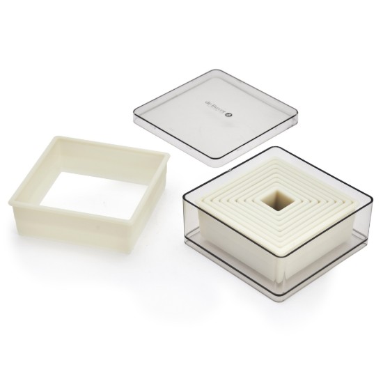 9 db-os pogácsaszaggató készlet, négyzet alakú, 5 cm - "de Buyer" márka