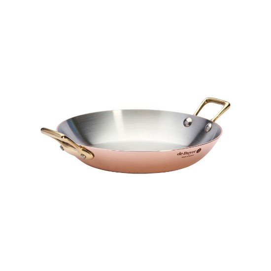 Frying pan with 2 handles, 20 cm, copper - stainless steel, "Inocuivre" - de Buyer