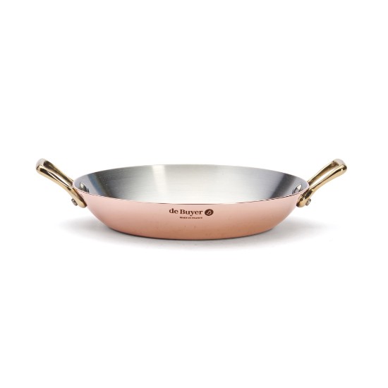 Frying pan with 2 handles, 20 cm, copper - stainless steel, "Inocuivre" - de Buyer