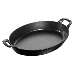 Oval oven dish, cast iron, 32 cm, Black - Staub