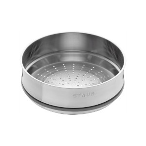 Cocotte-Kochtopf aus Gusseisen, mit Dampfgarzubehör, 24cm/3.79L, Cherry - Staub