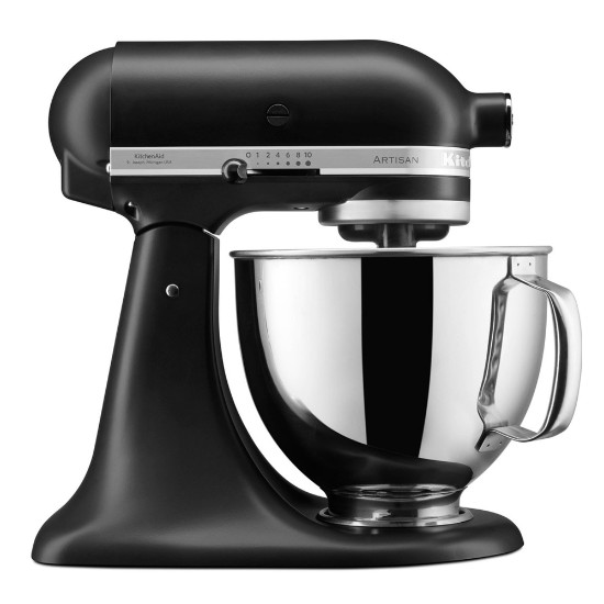 Mezclador con tazón de 4.8L, Artisan, Modelo 125, Matte Black - marca KitchenAid