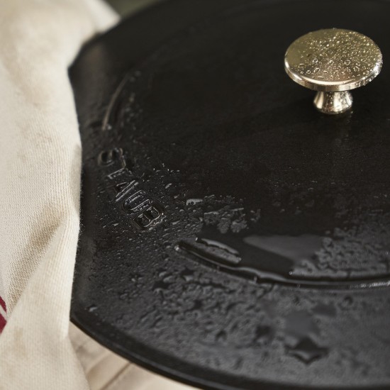 Σετ μαγειρικών σκευών Cocotte 3 τεμαχίων, 24 cm, μαντέμι, Μαύρο - Staub