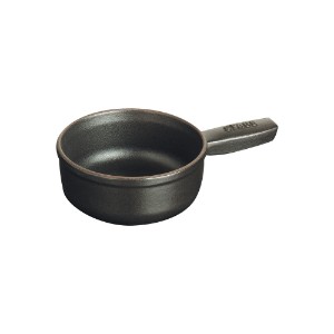 Mini-cooking pot for Fondue, 12 cm/0.35 l, Black - Staub