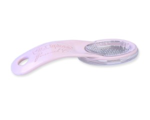 Foot file, stainless steel, 17cm Premium, Pink - Microplane