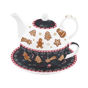 Tea serving set, porcelain, 350 ml, "GINGERBREAD" - Nuova R2S