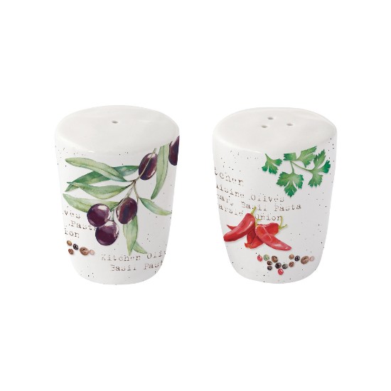 Zestaw solniczka i pieprzniczka, porcelana, "HOME & KITCHEN" - Nuova R2S