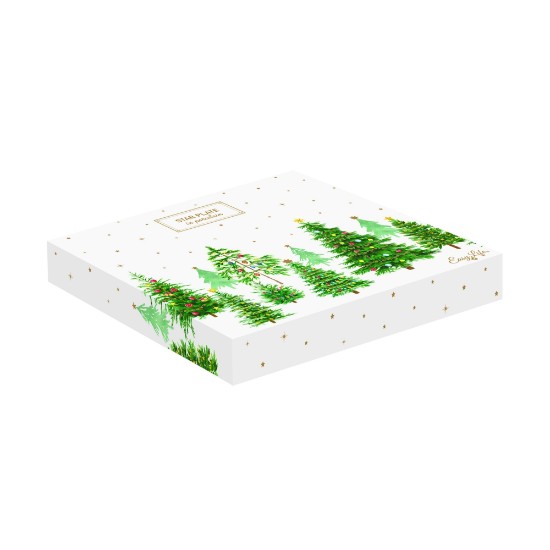 Plateau en forme d’étoile, porcelaine, 22,5 × 22,5 cm, "Festive TREES" - Nuova R2S