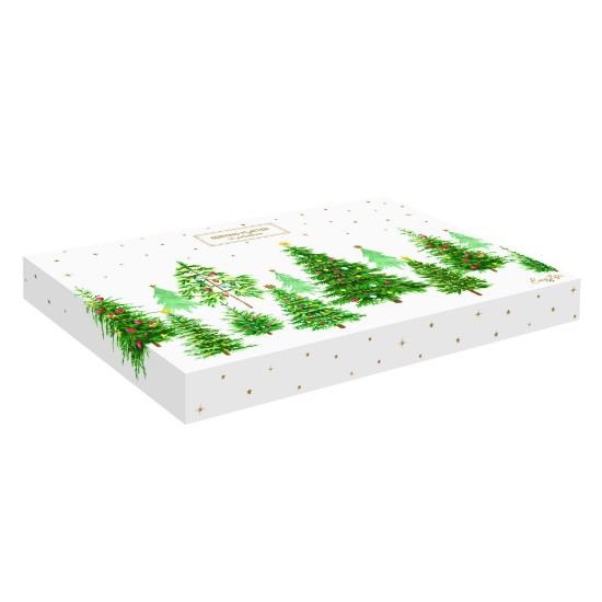 Porcelain serving platter, 35 × 23 cm, "Festive TREES" - Nuova R2S