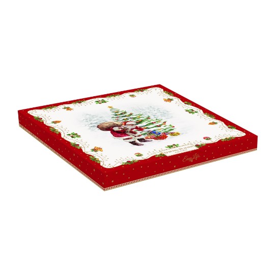 Porcelain platter, 30 × 29.5 cm, "Nostalgic Christmas" - Nuova R2S