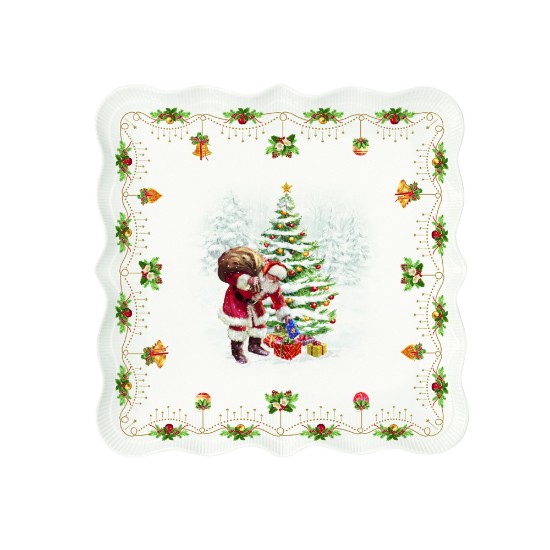 Uppläggningsfat i porslin, 30 × 29,5 cm, "Nostalgic Christmas" - Nuova R2S