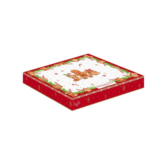 Travessa em forma de árvore de Natal, porcelana, 25,5 × 20,5 cm, "Fancy Gingerbread" - Nuova R2S