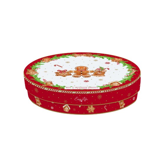 Set of 4 dessert plates, porcelain, 19 cm, "Fancy Gingerbread" - Nuova R2S