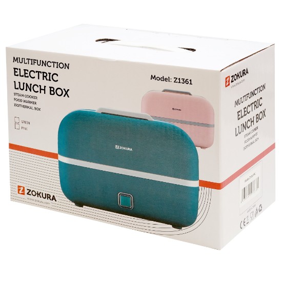 Multifunction 3-in-1 electric lunch box, 230W, Green - Zokura