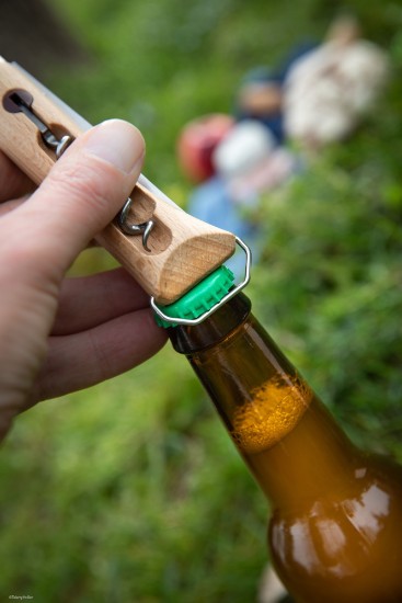 N°10 stainless steel knife, with corkscrew, 10 cm - Opinel