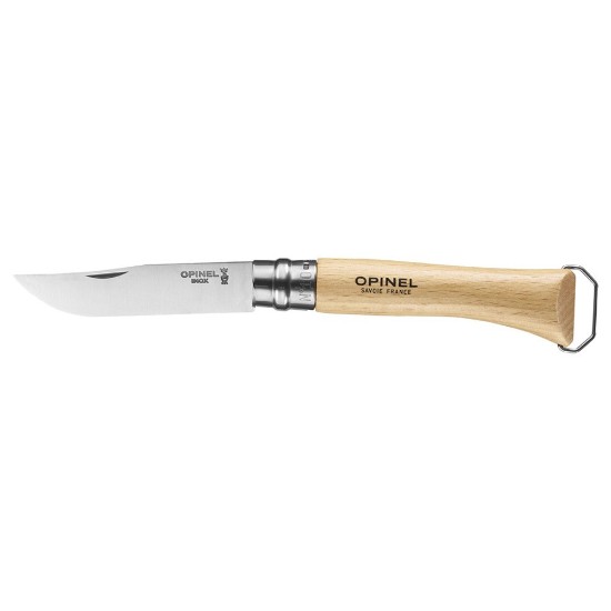 N°10 stainless steel knife, with corkscrew, 10 cm - Opinel