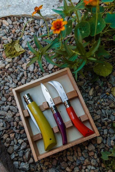 Conjunto de facas de jardinagem 3 peças, aço inoxidável - Opinel