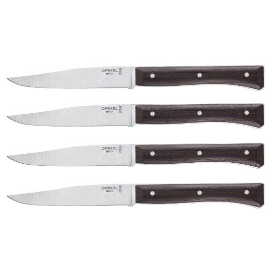 4-dijelni set stolnih noževa, nehrđajući čelik, 11 cm, "Facette", Dark Ash - Opinel