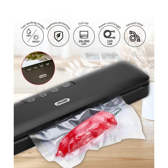 Vacuum sealer, 95W, Black - Mesko